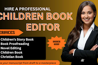 children story book editor, novel developmental book editor, children book