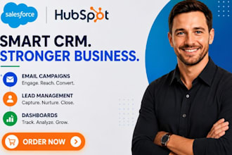 setup salesforce and hubspot CRM for email campaign lead management dashboard
