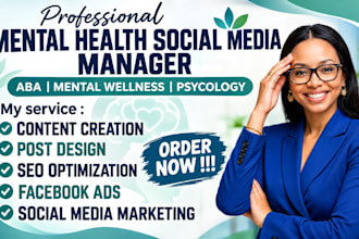 be your social media for mental health, therapy, aba and counseling smm