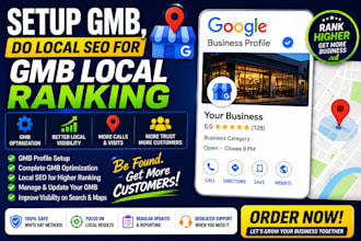 setup gmb, do local SEO for gmb local ranking, gmb optimization, manage your gmb