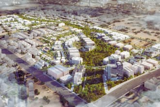 create 3d real estate masterplan, 3d subdivision rendering, community rendering