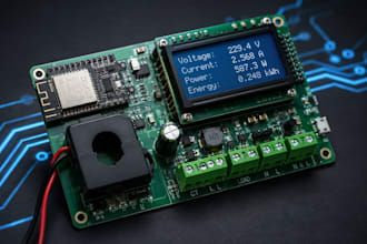 design an esp32 smart energy meter pcb for power monitoring