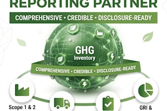 prepare ghg inventory and esg report using gri and ghg protocol standards