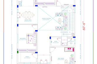 create a professional 2d house floor plan in autocad