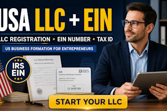 do USA llc registration ein number tax id llc formation irs wyoming llc creation
