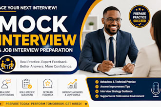 conduct a professional mock interview and help you in job interview