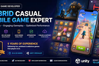 develop unity mobile puzzle games for android