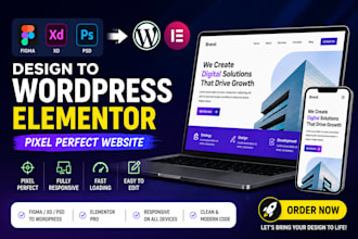 convert figma to wordpress elementor pro pixel perfect website