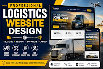 design logistics website, trucking website, dispatch cargo transport website