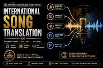 translate your song lyrics into multiple languages