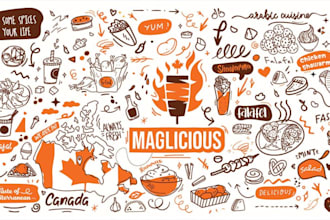 design custom mural wall art, restaurant mural, street art, doodle wall art