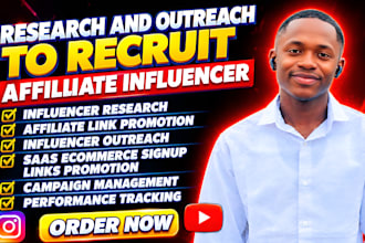 affiliate recruitment recruit affiliate influencer saas signup link promotion