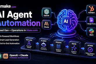 build ai automation automation workflows in make com for lead gen and ops