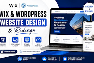 design wix spanish website design redesign wix website wordpress website