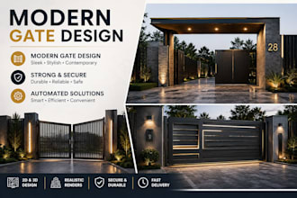 design modern main gate, steel gate, iron gate, cnc gate and township gate