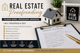 proofread and edit your real estate listings and marketing content