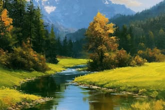 paint a custom landscape oil painting on canvas