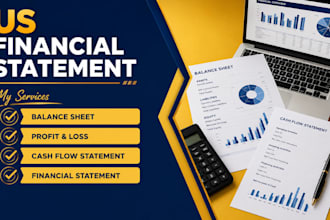 prepare financial statements, balance sheet, profit loss and cash flow statement