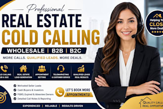 real estate cold calling wholesale cold calling b2b, b2c real estate cold caller