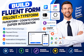 build fluent form fillout typeform paperform cognito forms zapier integration