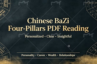 create a personalized chinese bazi personality report PDF