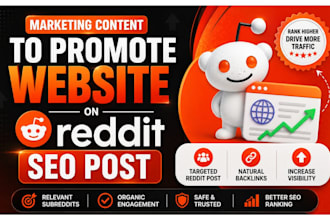 use marketing content to promote website on reddit seo post