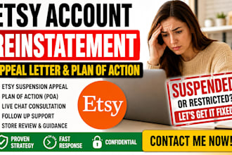 reinstate your suspended etsy account etsy appeal letter etsy live chat
