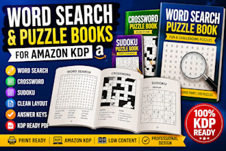 create word search and puzzle books for amazon KDP