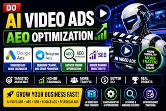 do telegram ads, ai video ads, google seo , aeo geo, telegram advertisement
