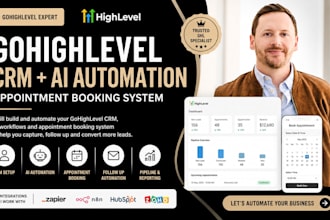 build gohighlevel crm, ai automation and ghl appointment booking system