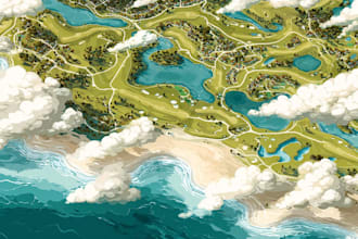 draw vector map in illustrator