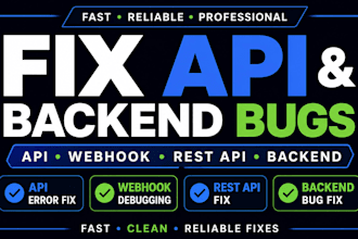 fix API integration errors bugs webhooks and backend issues