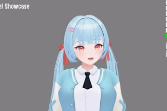 create, rig  mmd avatar, 2d iive2d, vroid, warudo animation blender unity vrchat