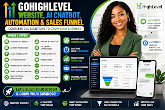 build gohighlevel website, ai chatbot, automation and sales funnel