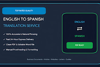 accurately translate english to spanish with pdf delivery