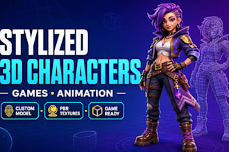 design stylized 3d character models for games and animation