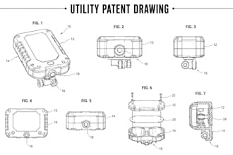 create utility patent drawings, patent figures and technical illustrations