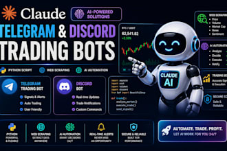 claude telegram trading bot discord bot python script web scraping ai automation