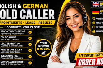 german b2b kaltakquise appointment setter, pipeline sales closer and real estate