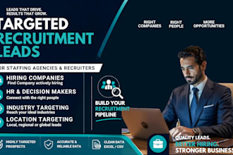 provide targeted job recruitment leads for staffing agencies and recruiters