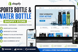 design sport bottle website water bottle shopify website water bottle store