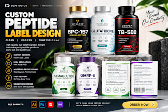 create premium peptide label designs