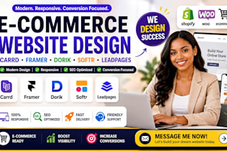 design service ecommerce website carrd framer leadspages dorik softr redesign