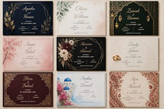 design wedding card and greeting card for any occasion