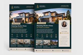 design a modern real estate brochure, property brochure or listing flyer