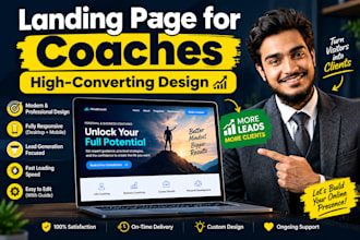 create responsive landing page for coaches and consultants