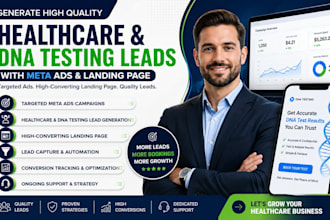 generate healthcare leads dna testing leads with meta ads and landing page