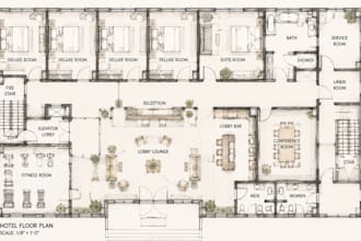 design restaurant cafe hotel interior design layout planning 3d visualization