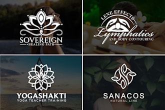design minimalist beauty, wellness, yoga, fitness, medical, spa, skincare logo