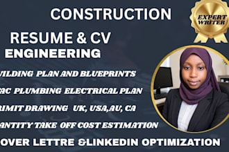 create a professional construction resume and CV
